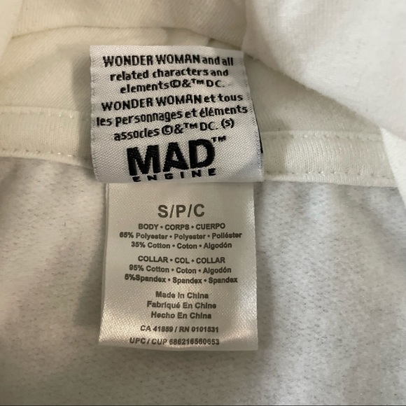 Mad Engine Wonder Woman Hoodie Sweatshirt with Built-in Turtleneck Collar - Picture 11 of 15